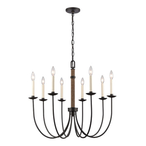 Neville 28'' Wide 8-Light Chandelier - Charcoal Black 89708/8 Elk Lighting