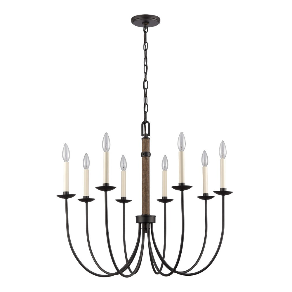 Neville 28'' Wide 8-Light Chandelier - Charcoal Black 89708/8 Elk Lighting