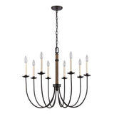 Neville 28'' Wide 8-Light Chandelier - Charcoal Black 89708/8 Elk Lighting