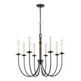 Neville 28'' Wide 8-Light Chandelier - Charcoal Black 89708/8 Elk Lighting