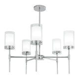 Kimberly 27'' Wide 5-Light Chandelier - Polished Nickel 8971-PN-CL Norwell