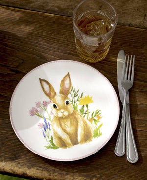 Lenox Bunny Illustrated Porcelain Accent Plates Set of 4 for Spring Easter Entertaining 897155