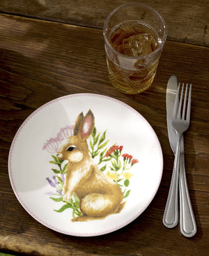 Lenox Bunny Illustrated Porcelain Accent Plates Set of 4 for Spring Easter Entertaining 897155
