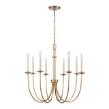 Neville 28'' Wide 8-Light Chandelier - Natural Brass 89718/8 Elk Lighting