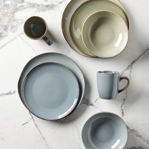 Lenox Organic Shades Stoneware Dinnerware Set Artisan Glazed Earthy Tones for Casual Everyday Table Blue 897199