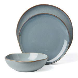 Lenox Organic Shades Stoneware Dinnerware Set Artisan Glazed Earthy Tones for Casual Everyday Table Blue 897199