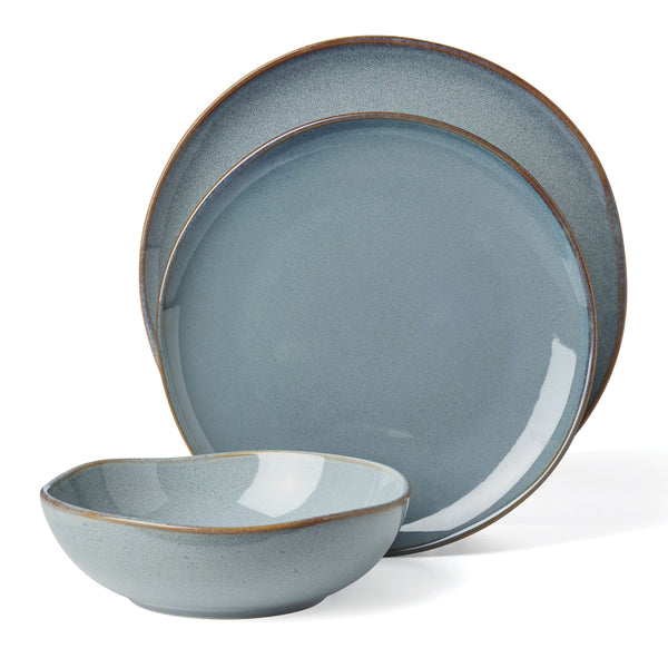 Lenox Organic Shades Stoneware Dinnerware Set Artisan Glazed Earthy Tones for Casual Everyday Table Blue 897199