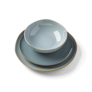 Lenox Organic Shades Stoneware Dinnerware Set Artisan Glazed Earthy Tones for Casual Everyday Table Blue 897199