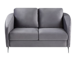 English Elm Sofia Velvet Tufted Loveseat with Chrome Legs Mid-century Modern Living Room Seating B06178277
