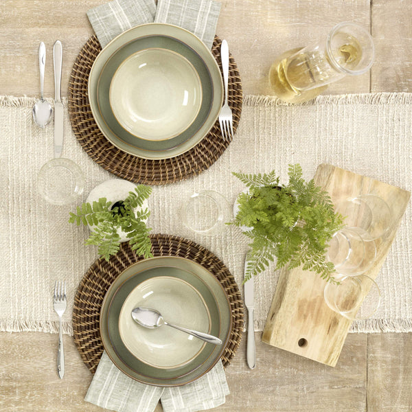 Lenox Organic Shades Stoneware Dinnerware Set Artisan Glazed Earthy Tones for Casual Everyday Table Green 897205
