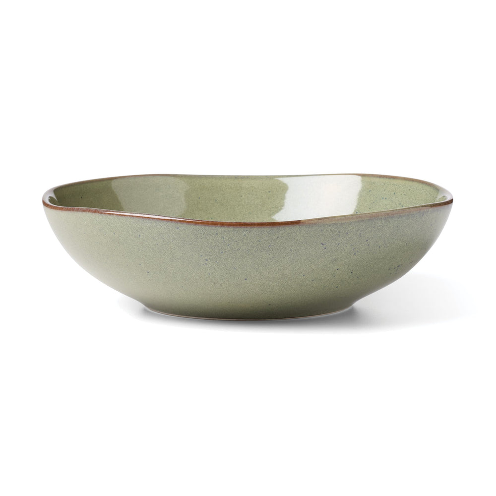 Lenox Organic Shades Stoneware Round Serving Bowl Set with Earthy Glaze for Casual Dining Tables Green 897206