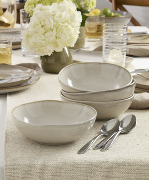 Lenox Organic Shades Stoneware Dinnerware Set Artisan Glazed Earthy Tones for Casual Everyday Table Taupe / Grey 897208