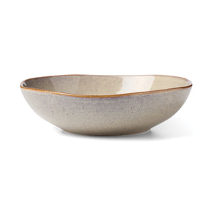 Lenox Organic Shades Stoneware Round Serving Bowl Set with Earthy Glaze for Casual Dining Tables Taupe / Grey 897209