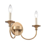 Cecil 14'' Wide 2-Light Vanity Light - Natural Brass 89721/2 Elk Lighting