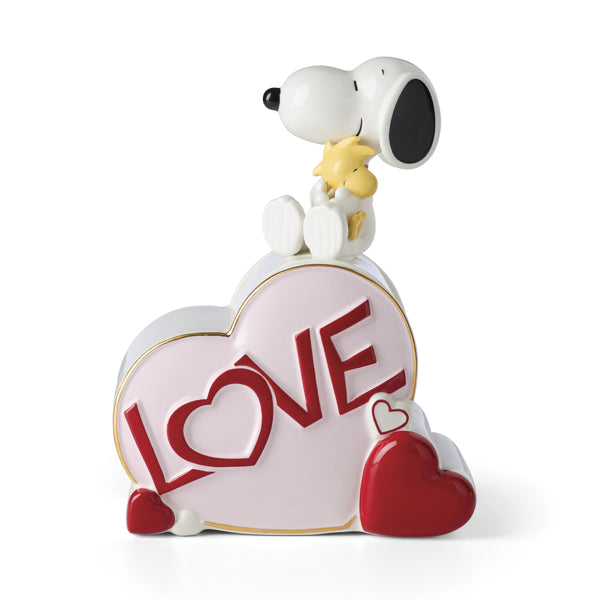 Lenox Snoopy Peanuts Valentine Porcelain Candy Jar with 24k Gold Band Accents 897218