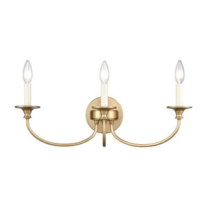 Cecil 22'' Wide 3-Light Vanity Light - Natural Brass 89722/3 Elk Lighting