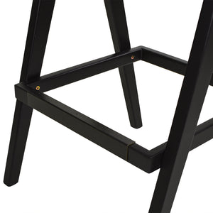 English Elm Jennifer Taylor Home - Milan 29.5" Modern Resin Webbing Bar Stools Set of 3 with Arms, Black Bouclé, Birch Frame, Brass Footrest B2719P238390