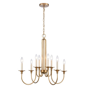 Cecil 28'' Wide 8-Light Chandelier - Natural Brass 89726/8 Elk Lighting