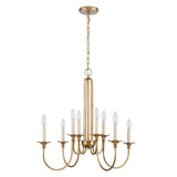 Cecil 28'' Wide 8-Light Chandelier - Natural Brass 89726/8 Elk Lighting