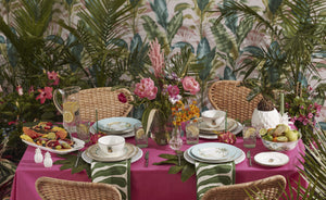 Lenox British Colonial Tradewind Porcelain Accent Plates Gilded Tropical Motifs Set of 4 897265