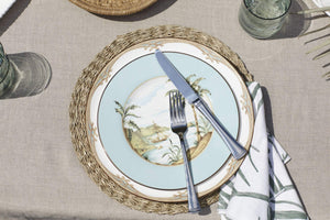 Lenox British Colonial Tradewind Porcelain Accent Plates Gilded Tropical Motifs Set of 4 897265