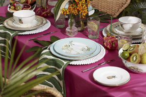 Lenox British Colonial Tradewind Porcelain Accent Plates Gilded Tropical Motifs Set of 4 897265