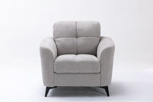 English Elm Callie Three Piece Woven Fabric Living Room Sofa Set with Tufted Cushions B061S00593