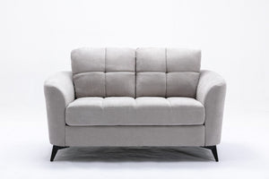 English Elm Callie Three Piece Woven Fabric Living Room Sofa Set with Tufted Cushions B061S00593