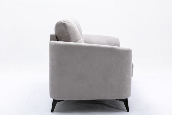 English Elm Callie Woven Fabric Sofa and Loveseat Set with Tufted Cushions for Living Rooms B061S00596