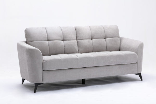 English Elm Callie Three Piece Woven Fabric Living Room Sofa Set with Tufted Cushions B061S00593