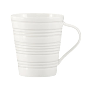 Lenox Tin Can Alley Embossed Porcelain Mugs Set of 4 Industrial Textured White Kitchen 897287