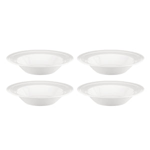 Lenox Tin Can Alley Embossed Porcelain Rimmed Soup Bowls Industrial Modern Set of 4 897294