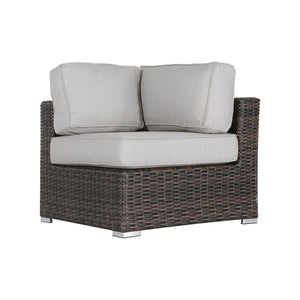 English Elm Fully Assembled 7-Piece Rattan Outdoor Sectional Set With Cushions - Stylish, Durable & Modular Design B120S00184