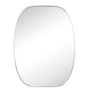 English Elm 30x40 Oval Wall Mirror Slim Metal Frame Distortion Free Glass Bathroom Entryway Accent Silver W2203P476483