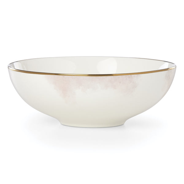 Lenox Trianna Ceramic Porcelain Bowls Set of 4 Watercolor Blush Gold Accent Dinnerware 897302