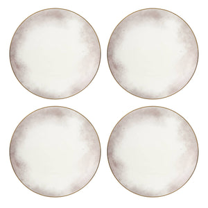 Lenox Trianna Watercolor Porcelain Coupe Plates with Gold Trim for Elegant Dining Table Settings 11.13 inches 897303