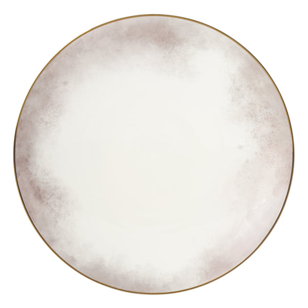 Lenox Trianna Watercolor Porcelain Coupe Plates with Gold Trim for Elegant Dining Table Settings 11.13 inches 897303