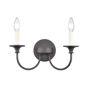 Cecil 14'' Wide 2-Light Vanity Light - Matte Black 89731/2 Elk Lighting