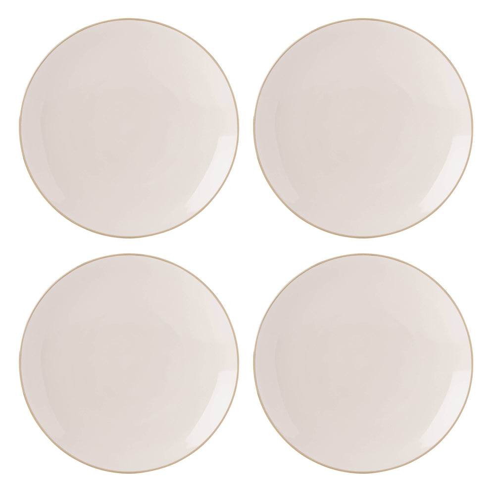Lenox Trianna Coupe Porcelain Dinner Plates Gold Rimmed Blush Glaze Set of 4 Elegant 897310