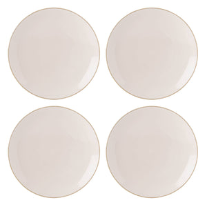 Lenox Trianna Coupe Porcelain Dinner Plates Gold Rimmed Blush Glaze Set of 4 Elegant 897310