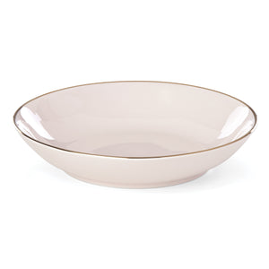Lenox Trianna Blush Porcelain Pasta Bowls with Gold Rim Accent Glam Dining Set of 4 897312