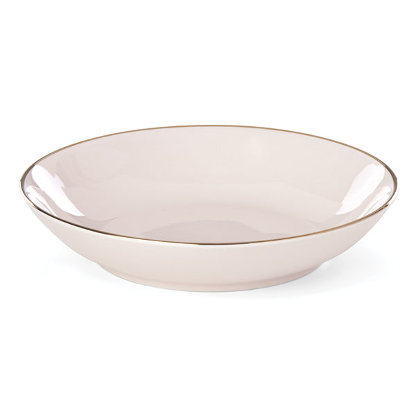 Lenox Trianna Blush Porcelain Pasta Bowls with Gold Rim Accent Glam Dining Set of 4 897312