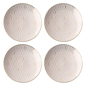 Lenox Trianna Blush Pink Ceramic Salad Plates with Gold Trim for Elegant Everyday Dining Classic 897313