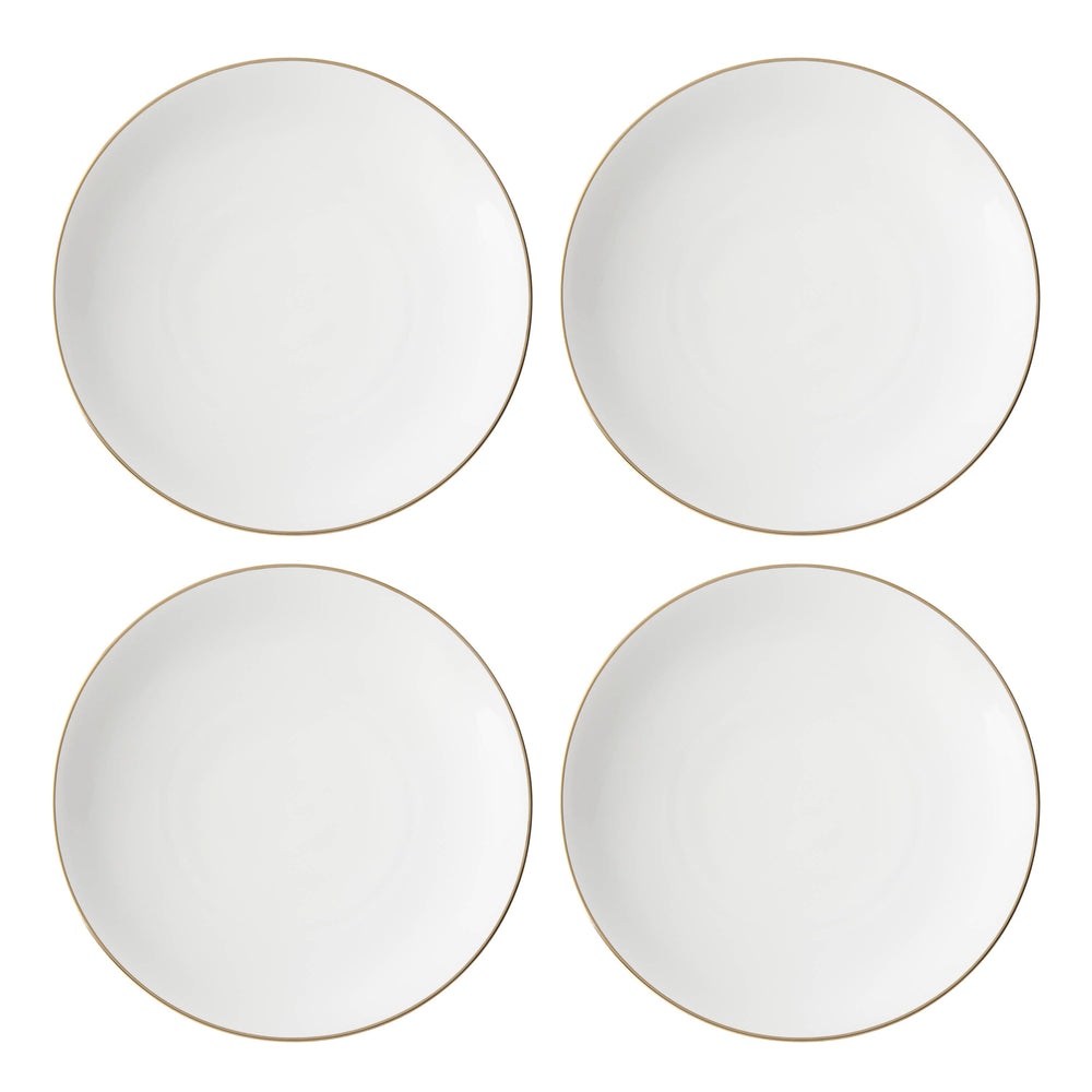 Lenox Trianna Matte Porcelain Coupe Dinner Plates with Gold Accents for Elegant Dining 897316