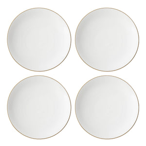 Lenox Trianna Matte Porcelain Coupe Dinner Plates with Gold Accents for Elegant Dining 897316