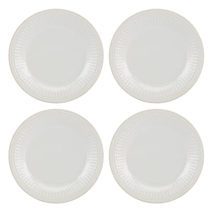 Lenox French Perle Groove Stoneware Dinnerware Set Handcrafted Beaded Rim for Everyday Dining 897388
