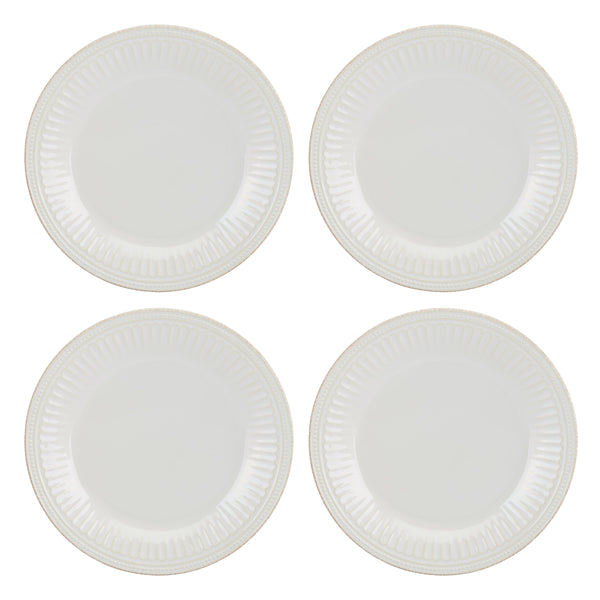 Lenox French Perle Groove Stoneware Dinnerware Set Handcrafted Beaded Rim for Everyday Dining 897388