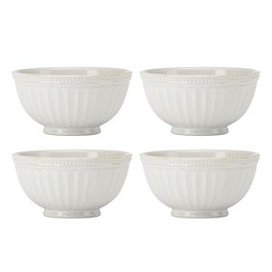 Lenox French Perle Groove Stoneware Dinnerware Set Handcrafted Beaded Rim for Everyday Dining 897388