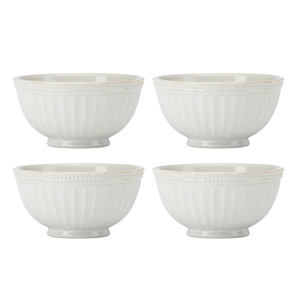 Lenox French Perle Groove Stoneware Dinnerware Set Handcrafted Beaded Rim for Everyday Dining 897388