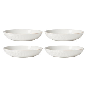 Lenox French Perle Groove Stoneware Dinnerware Set Handcrafted Beaded Rim for Everyday Dining 897388